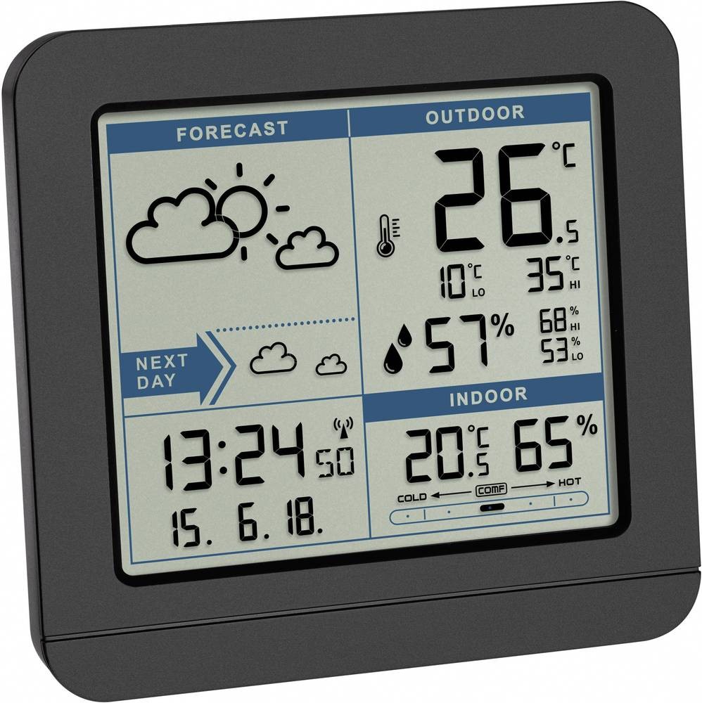TFA-Dostmann Sky Negro LCD Batería - TFA-Dostmann Sky, Negro, Higró