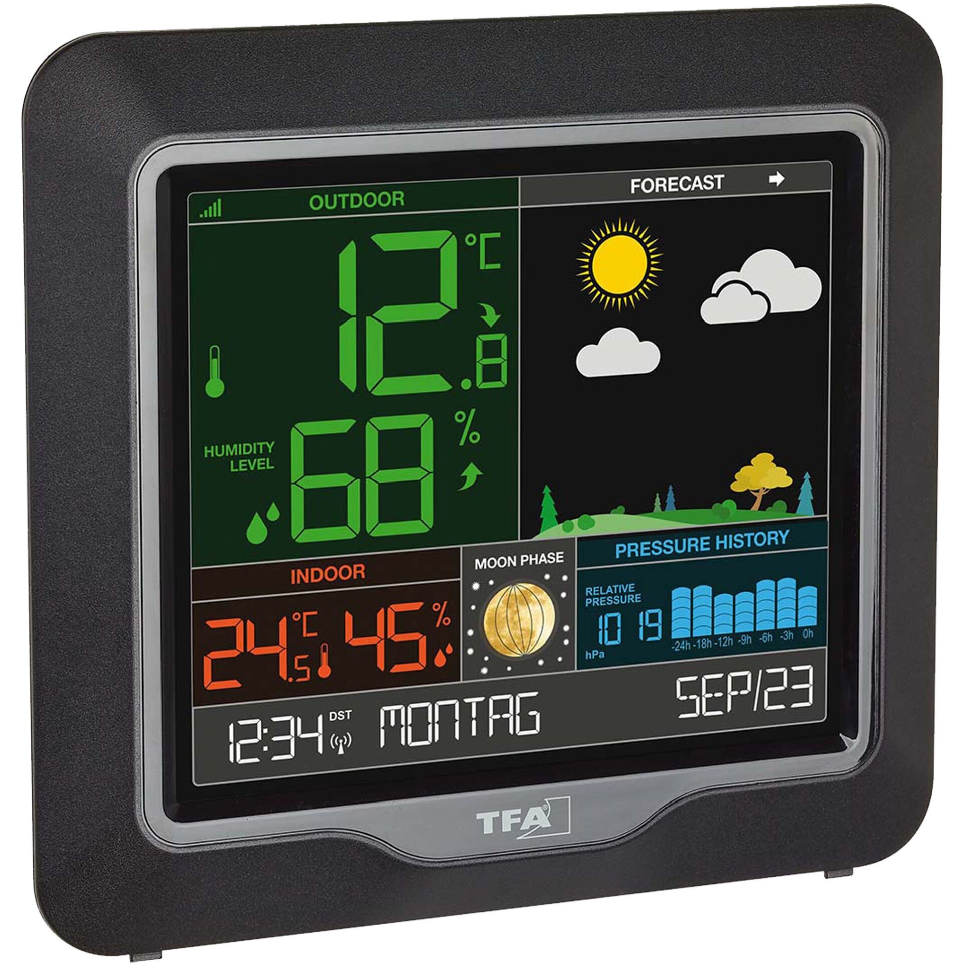 TFA-Dostmann SEASON Noir, Gris Batterie - TFA-Dostmann SEASON, Noir,