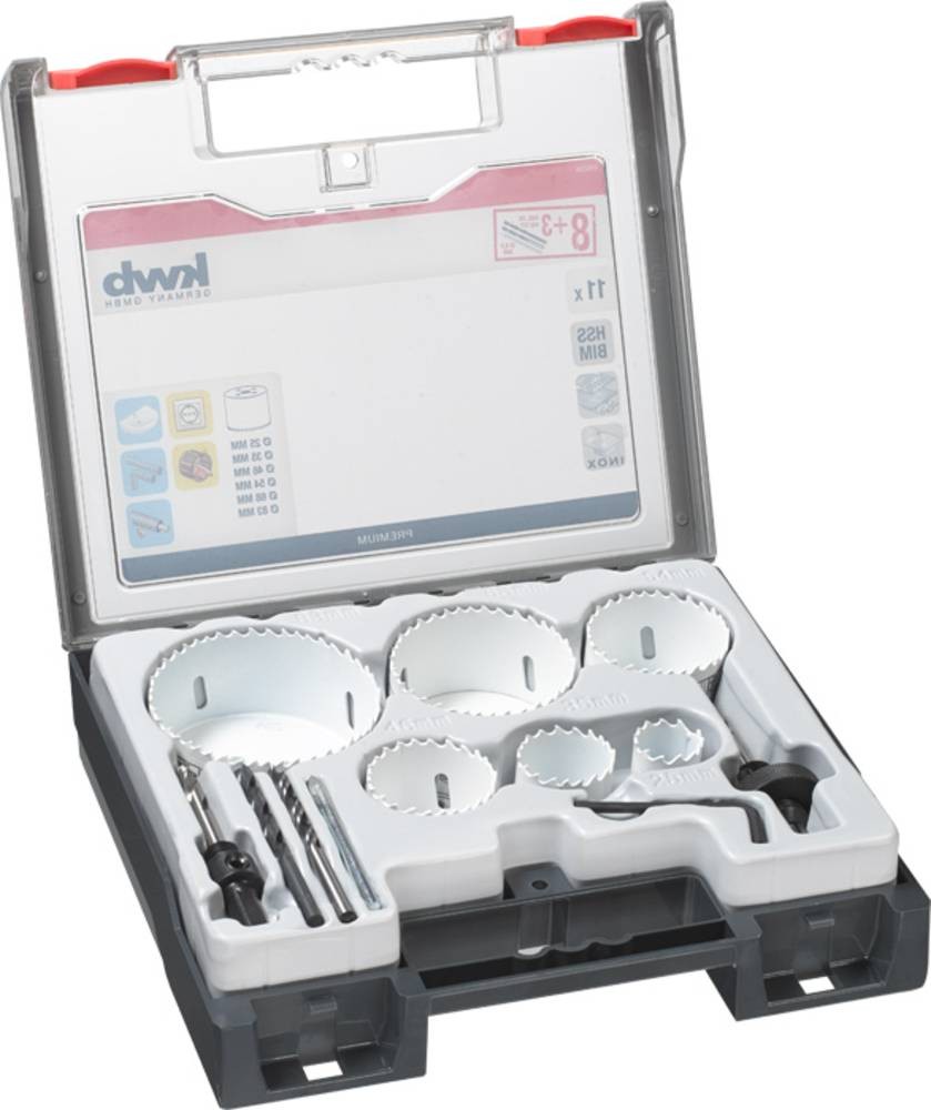 Kwb 598250 Lochsägen-Set 11teilig 25 mm, 35 mm, 46 mm, 54 mm, 68 mm,