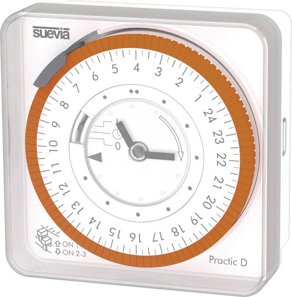 Suevia Practic D Fronttafeleinbau-Zeitschaltuhr analog 230 V/AC 3680W