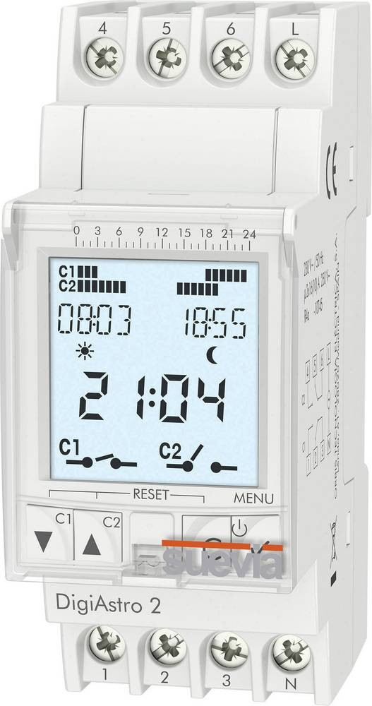 Suevia DigiAstro 2 Hutschienen-Zeitschaltuhr digital 230 V/AC 4000W