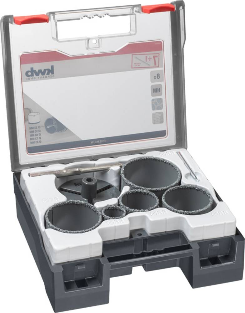 Kwb 499505 Lochsägen-Set 8teilig 33 mm, 53 mm, 68 mm, 73 mm, 83mm