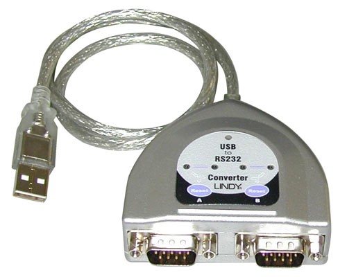 Lindy 42889 cavo seriale Argento 0,6 m USB tipo A DB-9 - Lindy 42889,