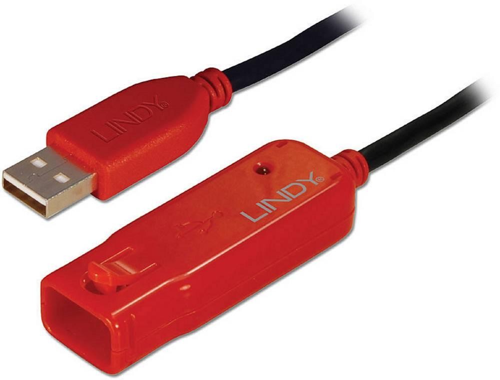 LINDY USB-Kabel USB 2.0 USB-A Stecker, USB-A Buchse 12.00m Schwarz