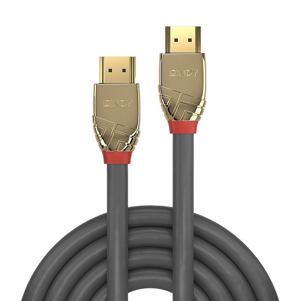 Lindy Câble HDMI High Speed, Gold Line, 1m - Lindy Câble HDMI High