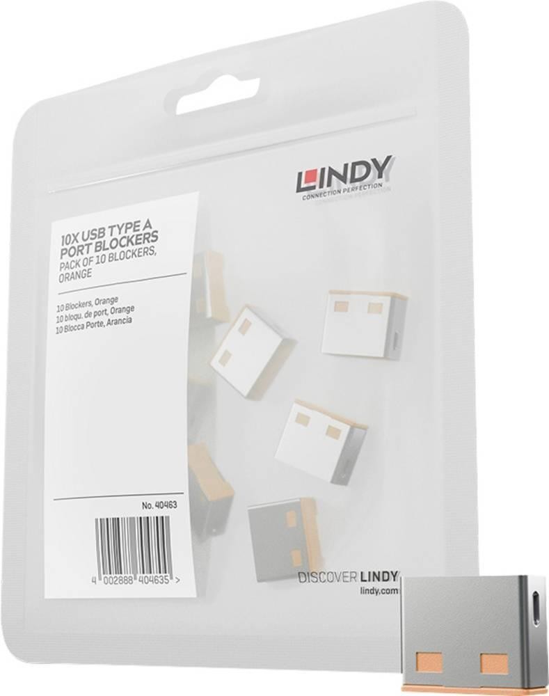 Lindy Bloqueurs de port USB A, 10 pièces, Orange - Lindy Bloqueurs