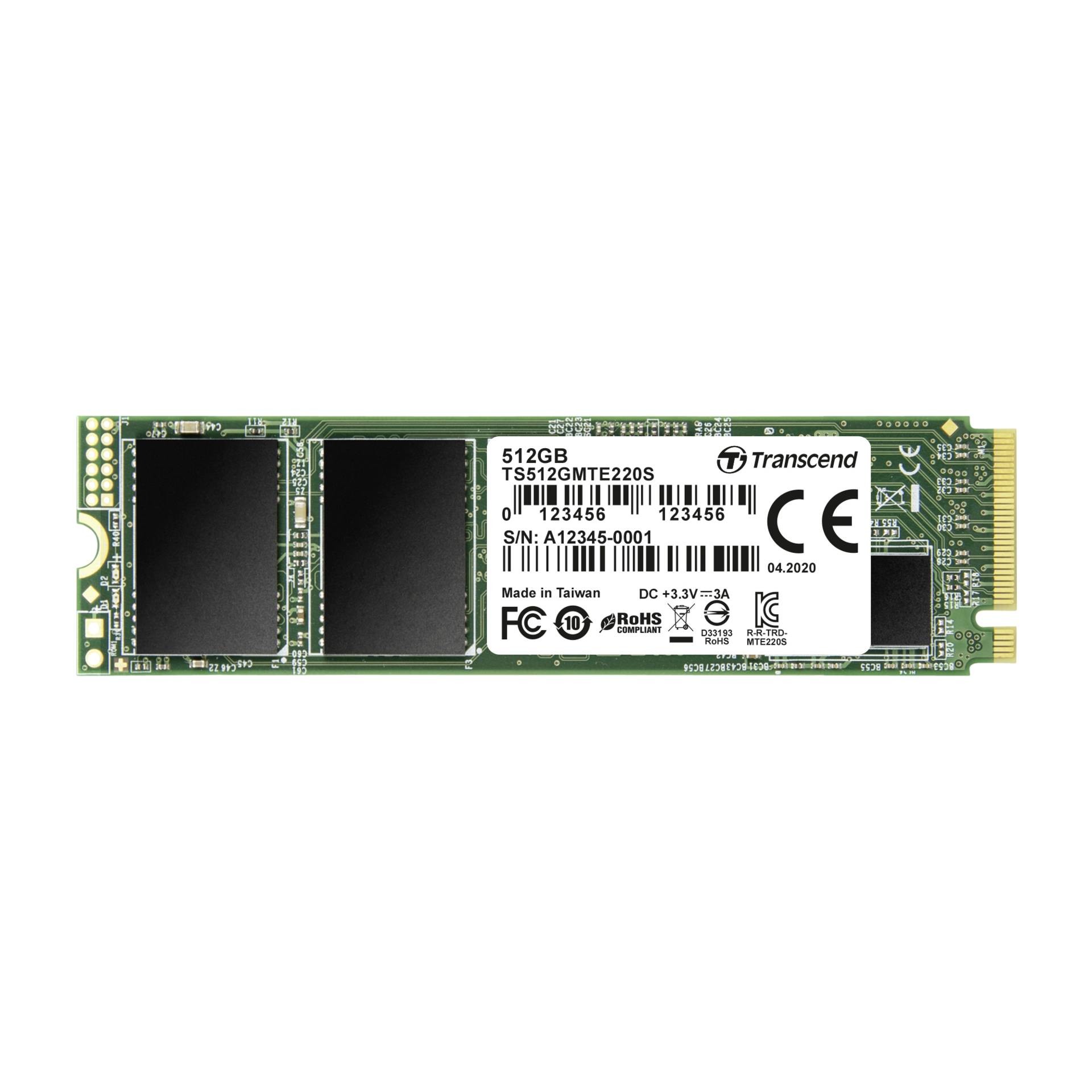 Transcend 220S 512 GB M.2 PCI Express 3.0 NVMe 3D NAND - Transcend
