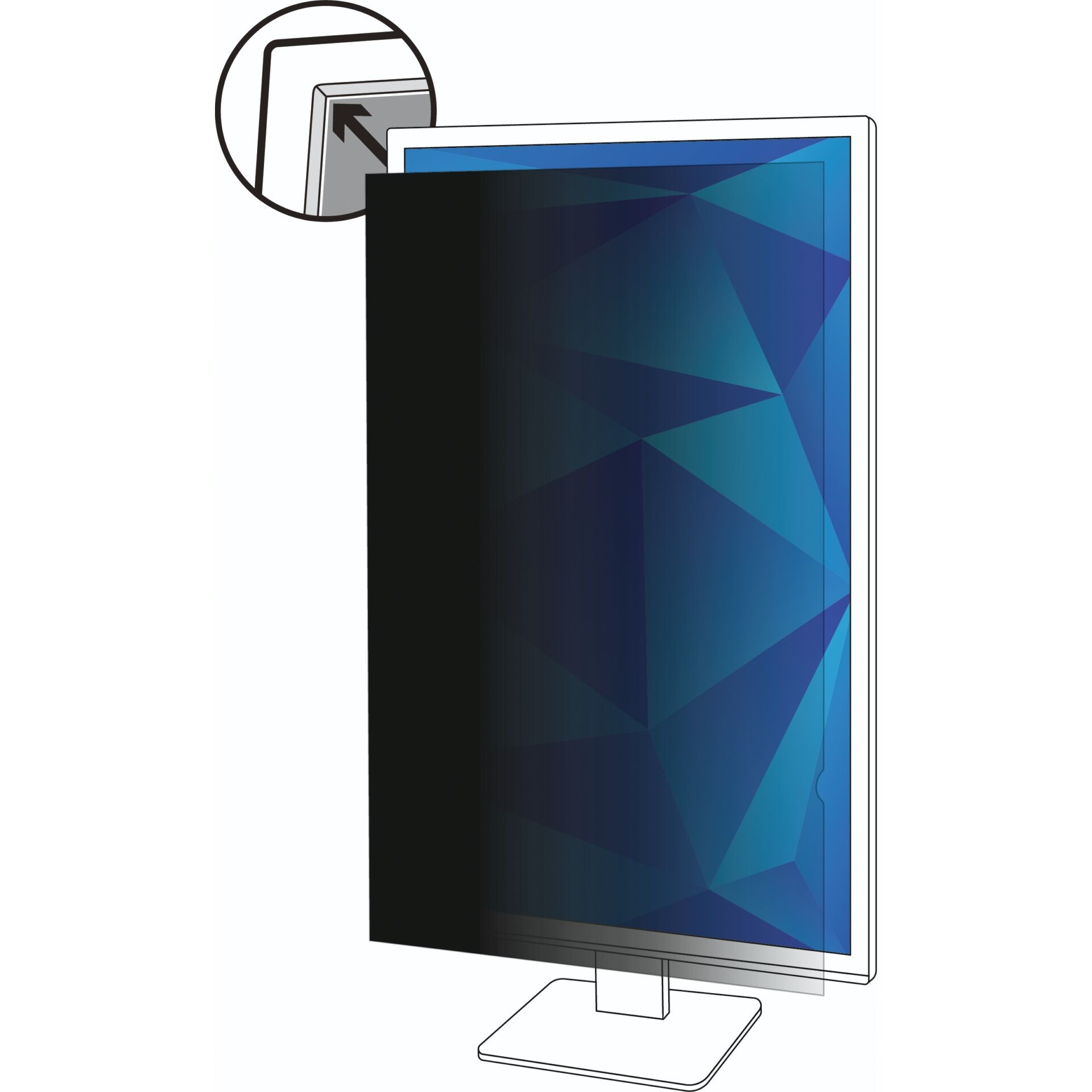 3M Privacy Filter for 21.5in Portrait Monitor, 16:9, PF215W9P - 3M