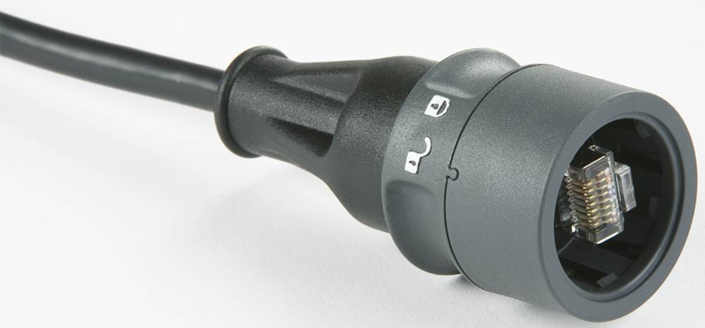 Bulgin PXP6037/5M00 RJ45 Patchkabel CAT 5e S/FTP 5.00m Schwarz