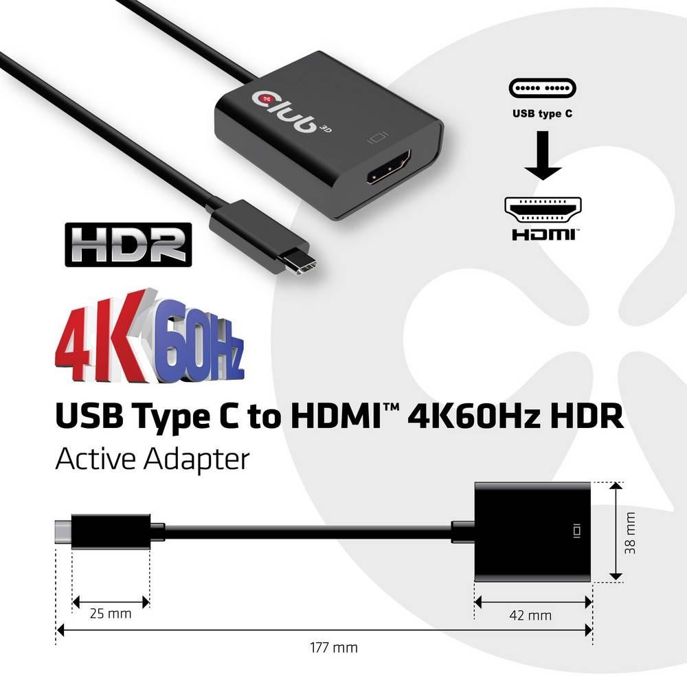 club3D CAC-2504 USB Adapter [1x USB 3.2 Gen 2 Stecker C (USB 3.1) -