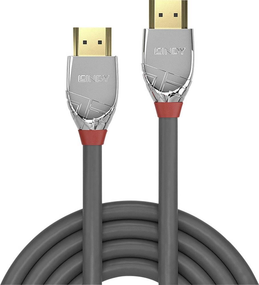 LINDY HDMI Anschlusskabel HDMI-A Stecker, HDMI-A Stecker 5.00m Grau