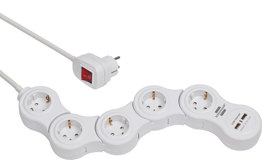 Brennenstuhl 1155350210 power strip with Schalter 5fach white
