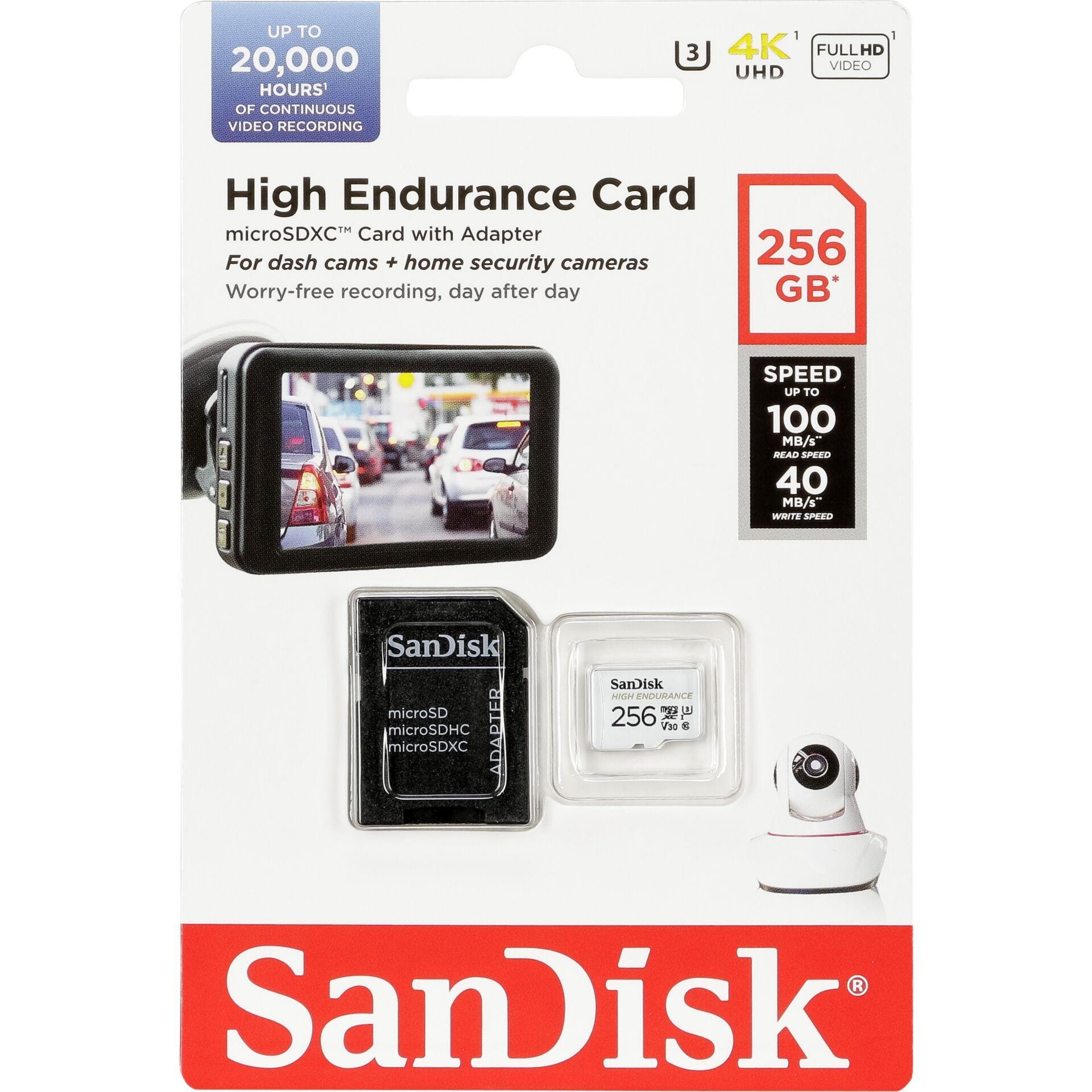 SanDisk High Endurance 256 GB MicroSDXC UHS-I Class 10 - SanDisk High