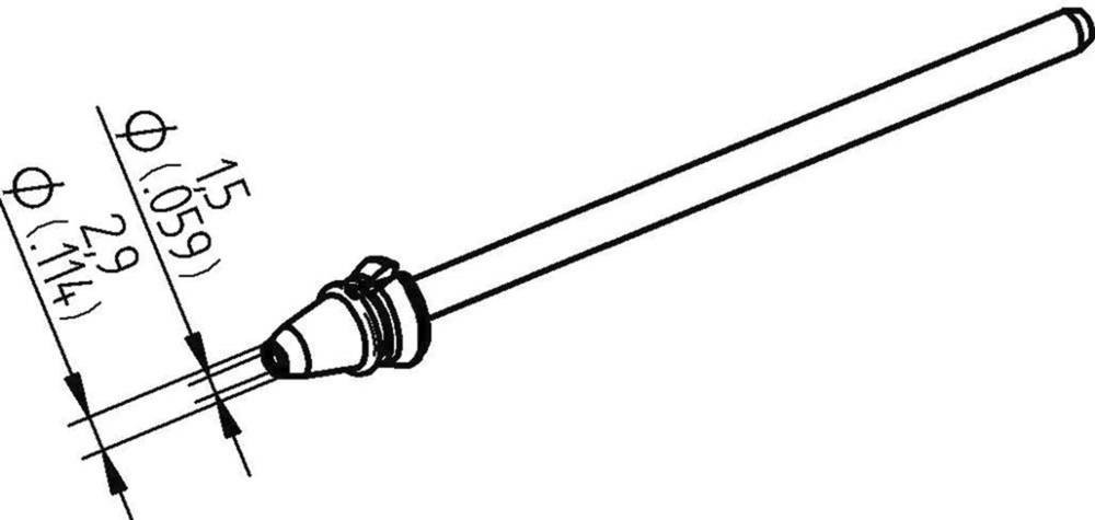 Ersa 0742ED1529H/SB Entlötspitze Konisch Spitzen-Länge 79.25mm