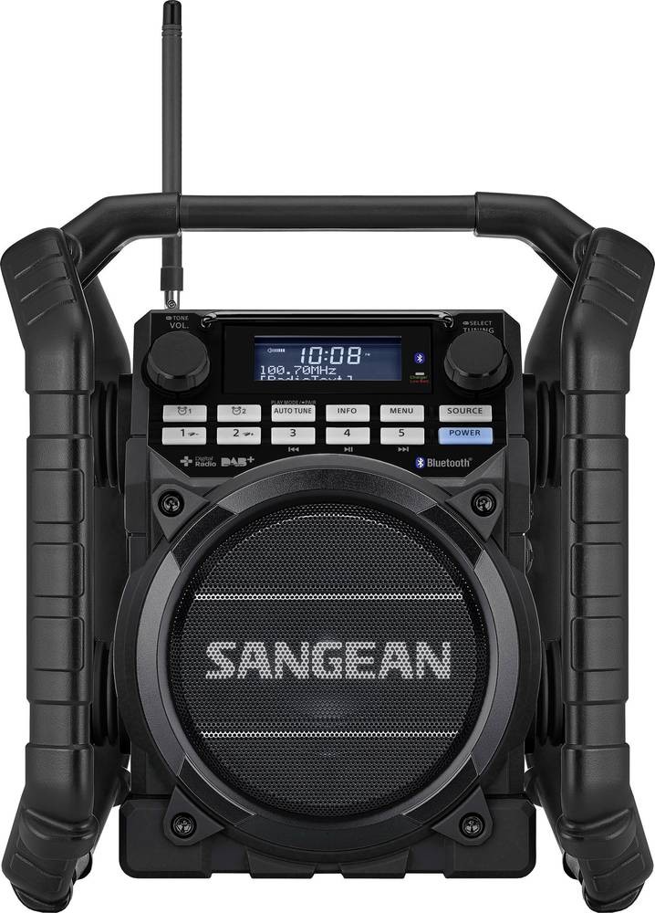 Sangean U-4 DBT+ Baustellenradio DAB+, UKW AUX, Bluetooth , USB Akku-