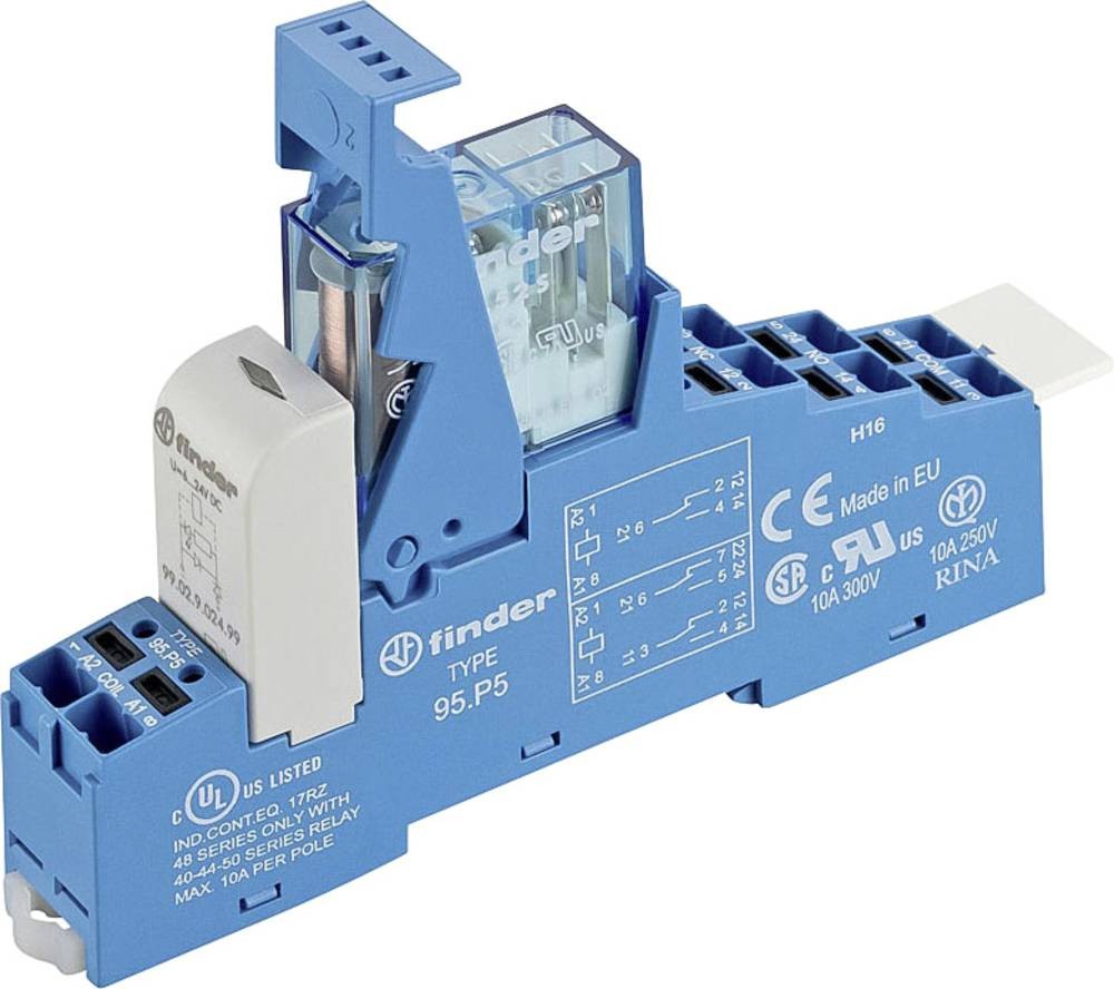 Finder 48.P5.7.024.5050 Relaisbaustein Nennspannung: 250 V/AC