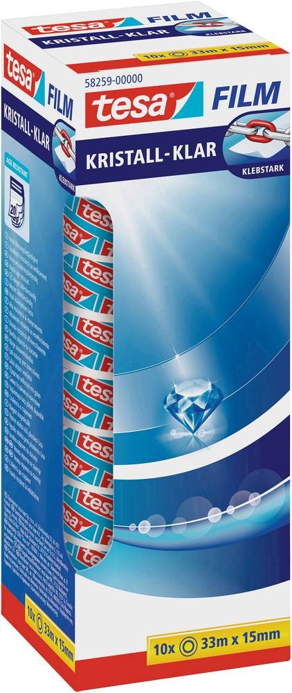 Tesa 58259-00000-00 tesafilm kristall-klar Transparent (L x B) 33m x