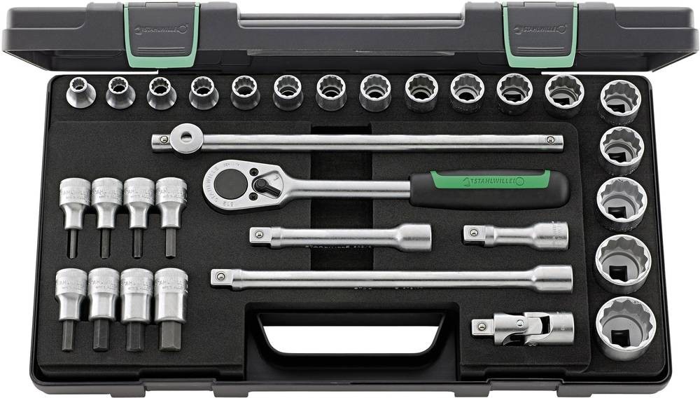 Steckschlüsselsatz 50/54/25/6 KN 31-tlg.1/2 inch SW 8-32mm Z.36 12KT