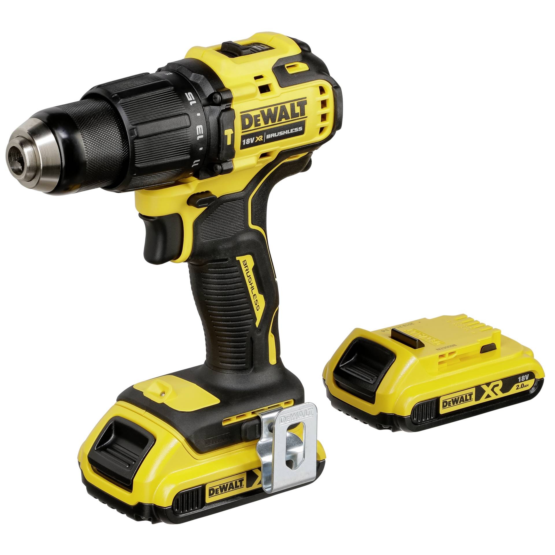 Akku-Schlagbohrschrauber DCD709D2T 18V 2Ah 1,5-13mm DEWALT