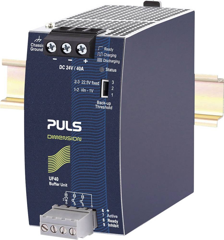 PULS UF40.241 Puffermodul for Schienenmontage 24 V/DC 40A Inhalt