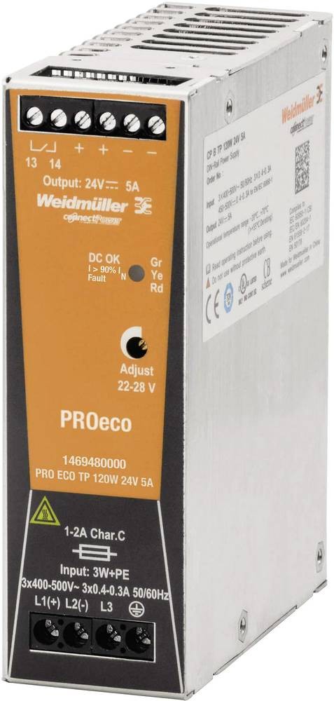 Weidmüller 1469480000 Hutschienen-Chargeur (DIN-Rail) 24 V/DC 5A