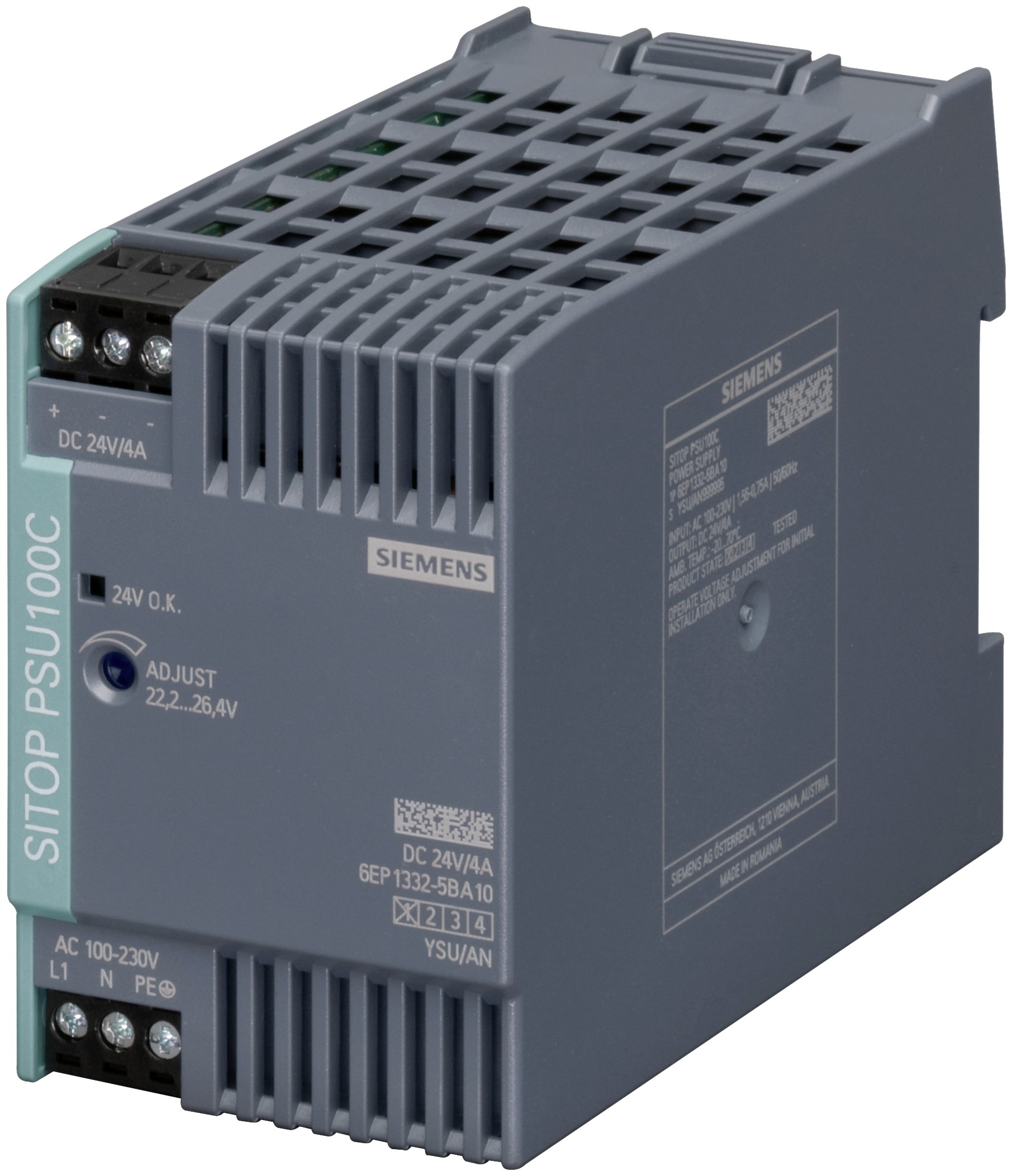 Siemens SITOP PSU100C/1ACDC/24VDC/4A - Siemens SITOP PSU100C/1ACDC/