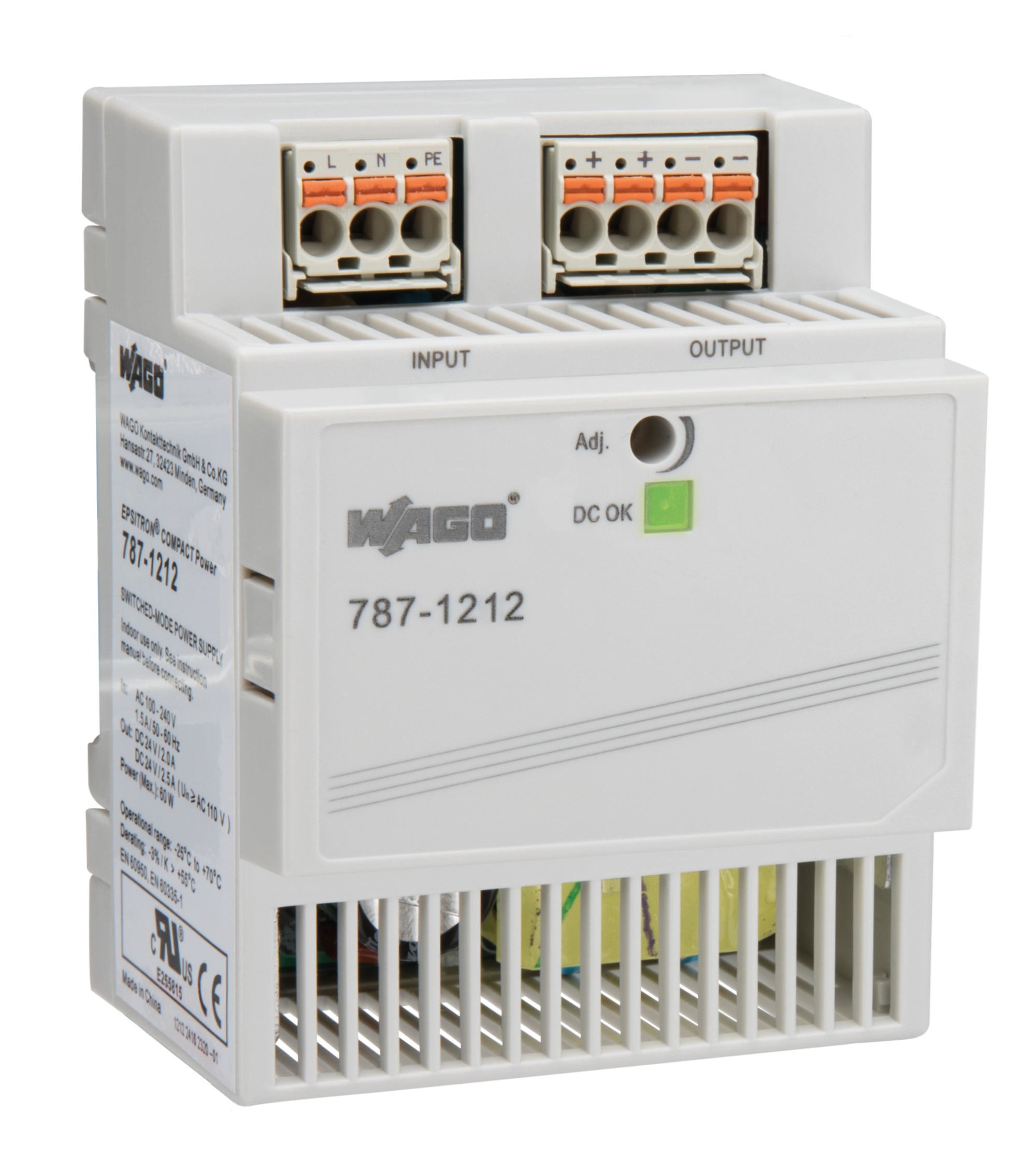 WAGO 787-1212 Hutschienen-Netzteil (DIN-Rail) 24 V 2.5 A 60 W Anzahl