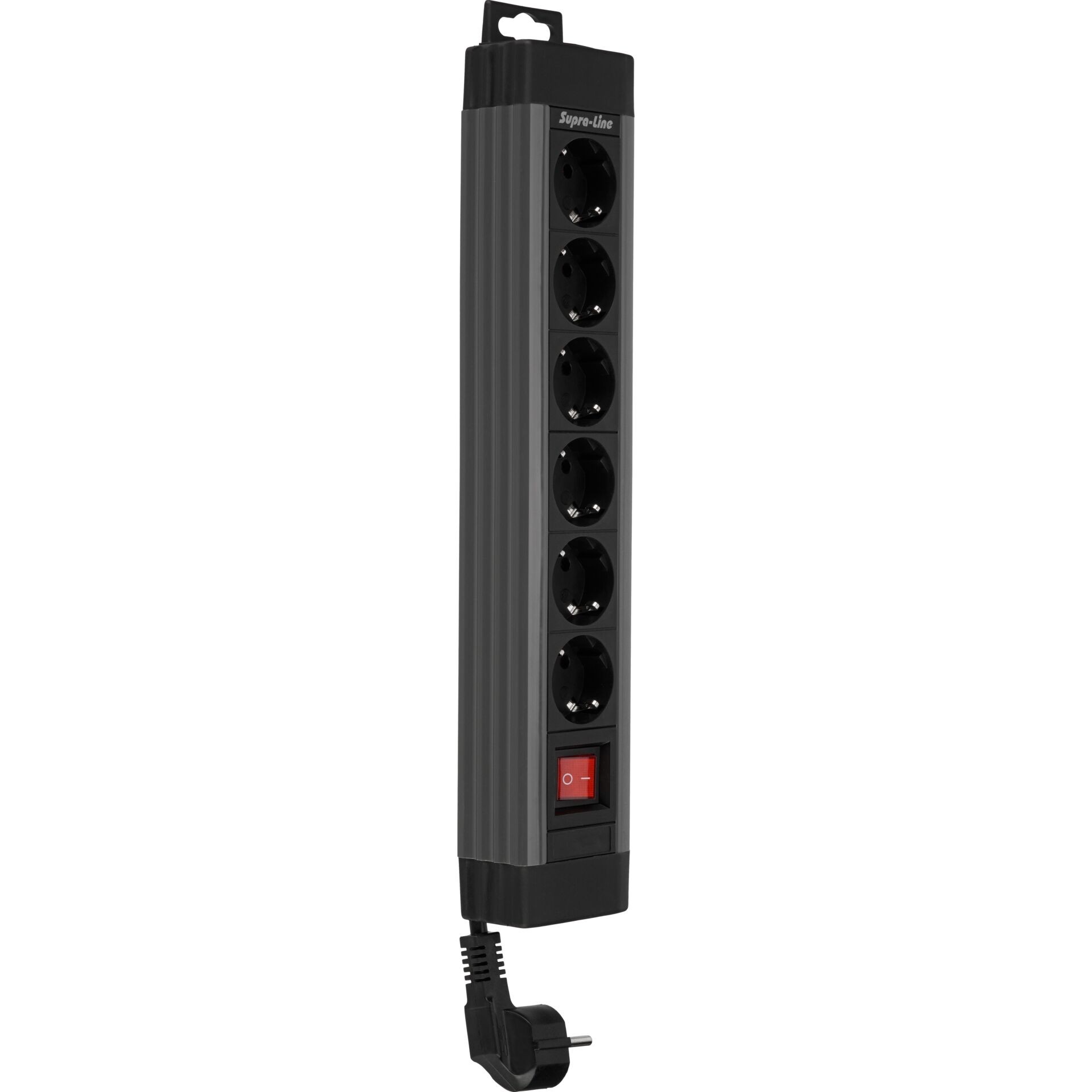 REV 0014612513 power strip with Schalter 6fach black Schutzkontakt 1
