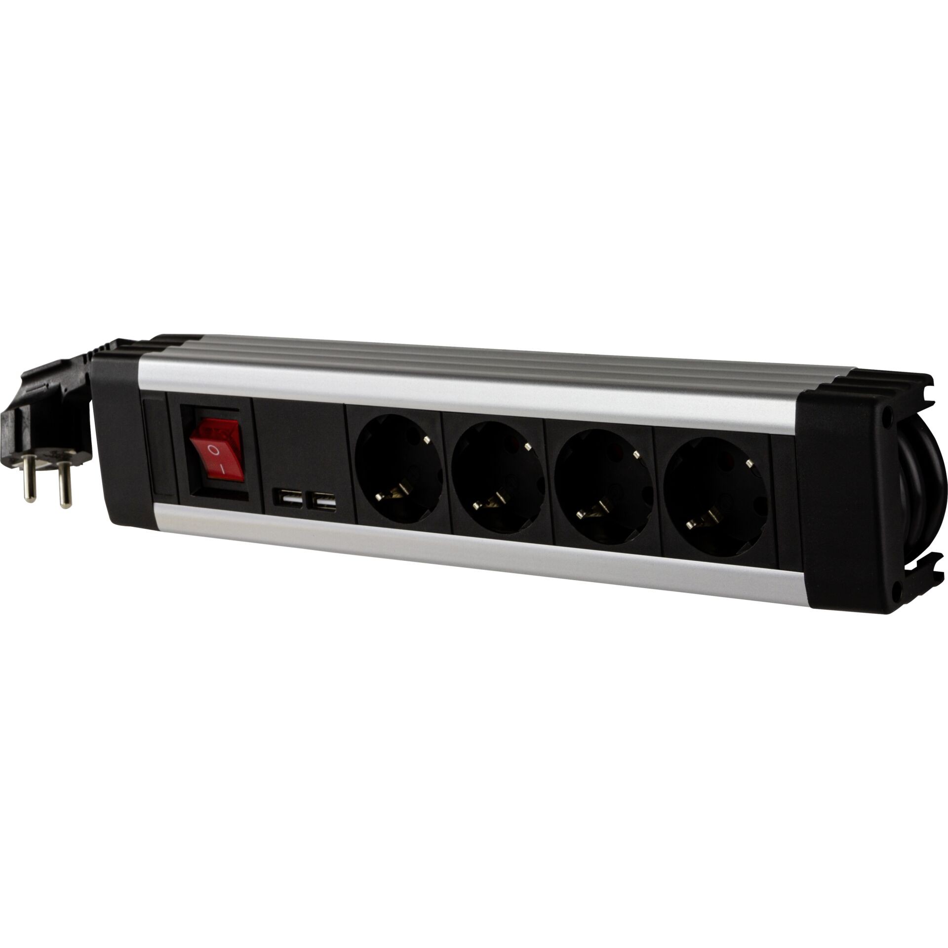 REV power strip 4-fold + KS USB SupraLine Schalter black
