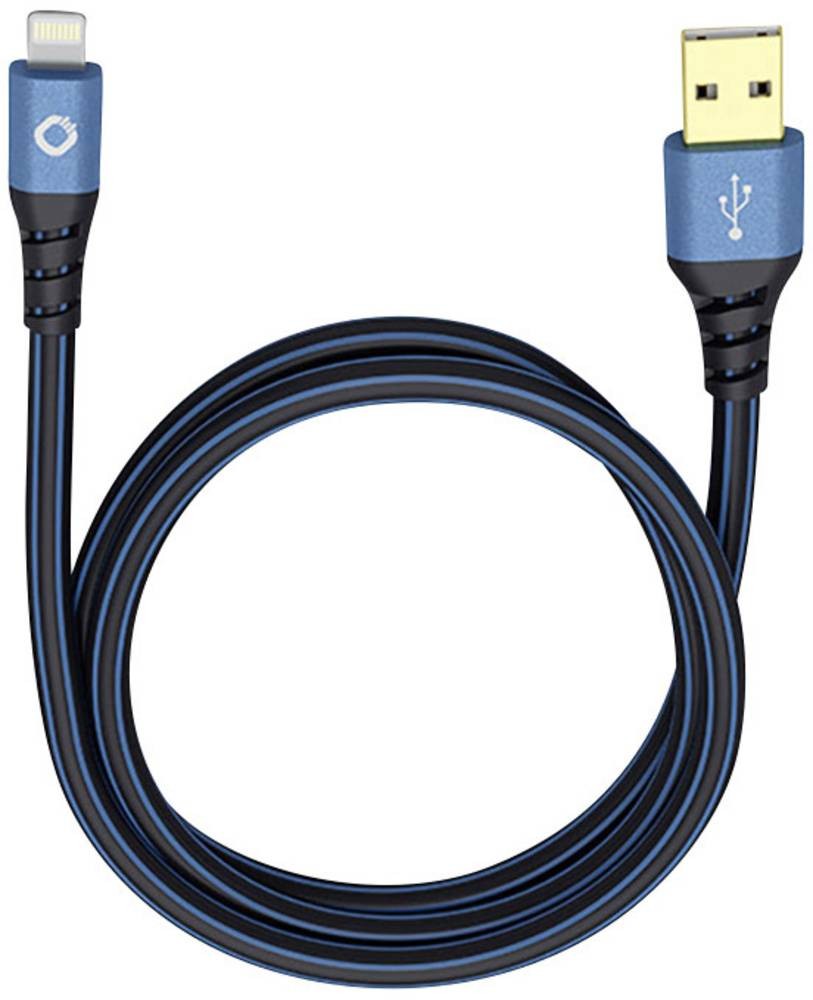 OEHLBACH D1C9321 câble USB USB 2.0 0,5 m USB A Lightning Noir, Bleu -