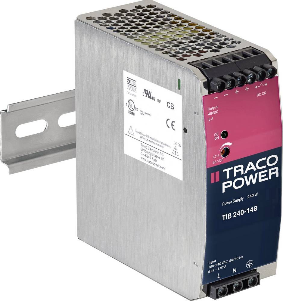 TracoPower TIB 240-148 Hutschienen-home charger (DIN-Rail) +48.0 V/DC