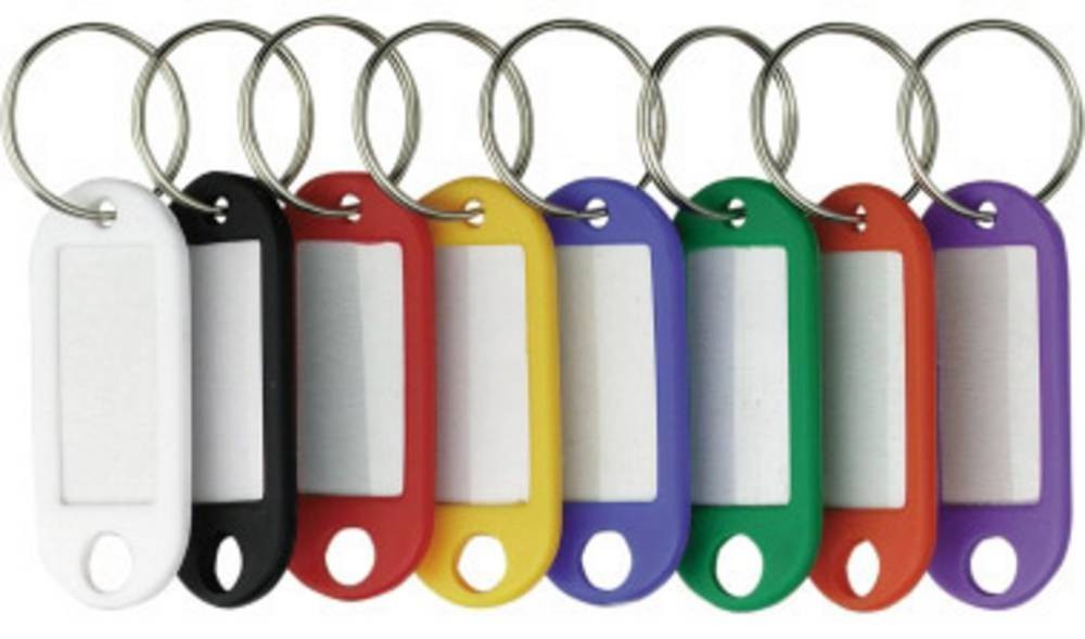 ALCO key ring 1850-26 white, black, Rot, Gelb, Blau, green, Orange,