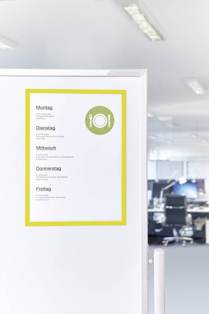 Magnetoplan 1130302 magnetic frame A4 Yellow - Magnetoplan 1130302,