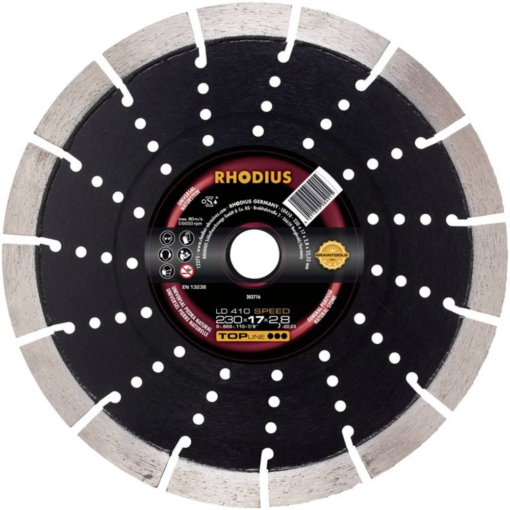 Rhodius 303713 LD410 SPEED Diamanttrennscheibe Durchmesser 125mm