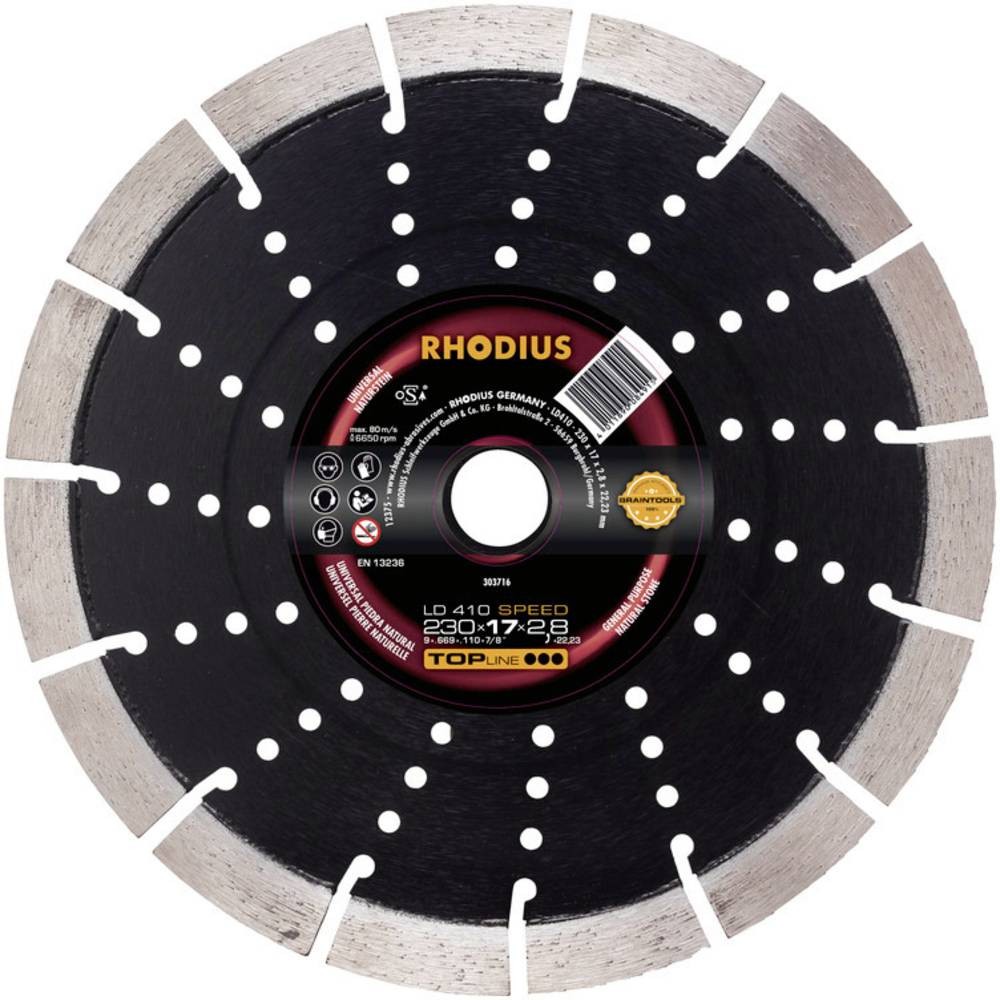 Rhodius 303716 LD410 SPEED Diamanttrennscheibe Durchmesser 230mm