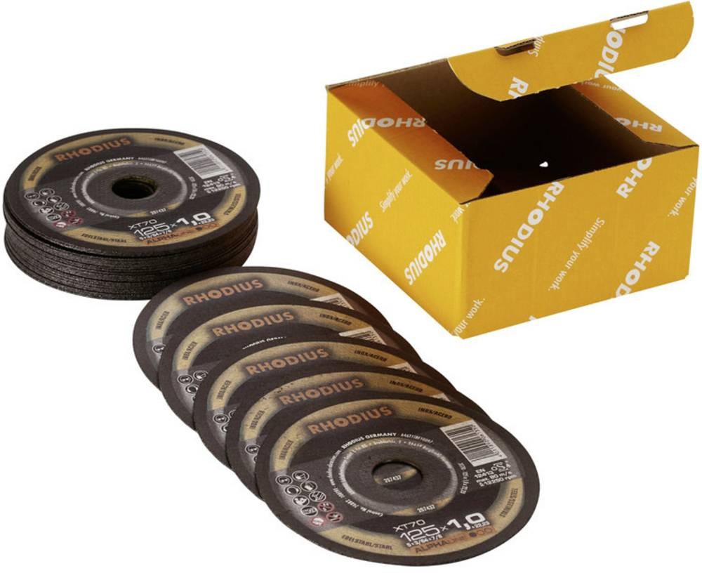 Rhodius XT70 PACK 211080 Trennscheibe gerade 115mm 50 St. Edelstahl,