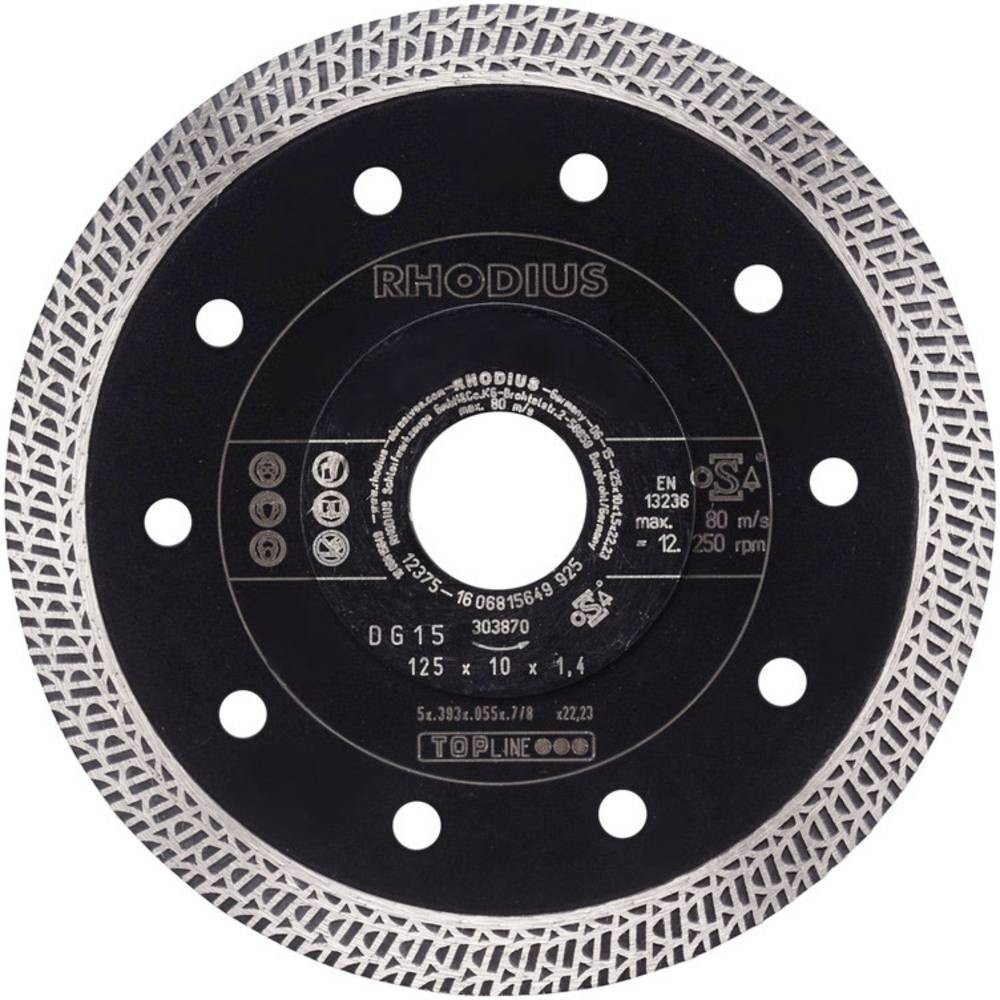 Rhodius 303900 DG15 Diamanttrennscheibe Durchmesser 115mm Bohrungs-Ø