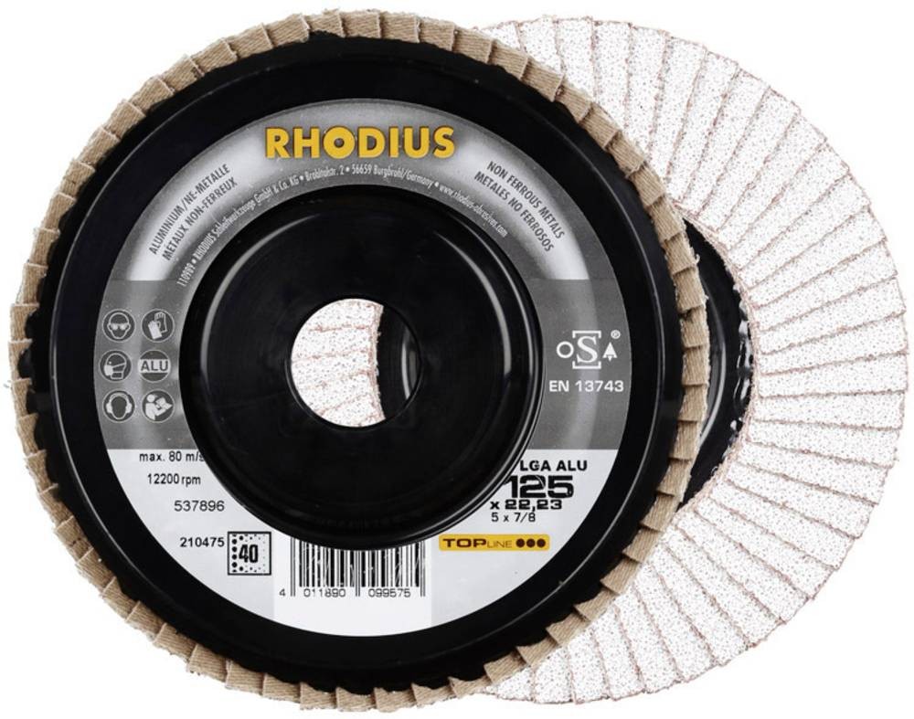 Rhodius 210474 LGA ALU Fächerschleifscheibe Durchmesser 115mm