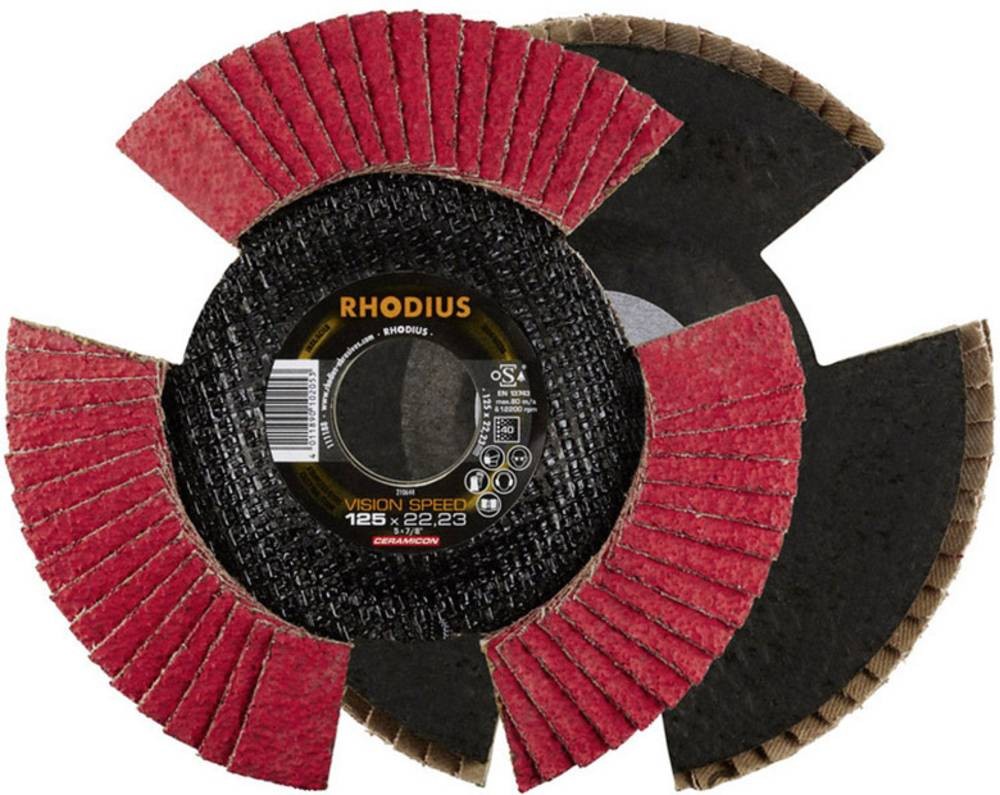 Rhodius 210655 VISION SPEED Fächerschleifscheibe Durchmesser 115mm