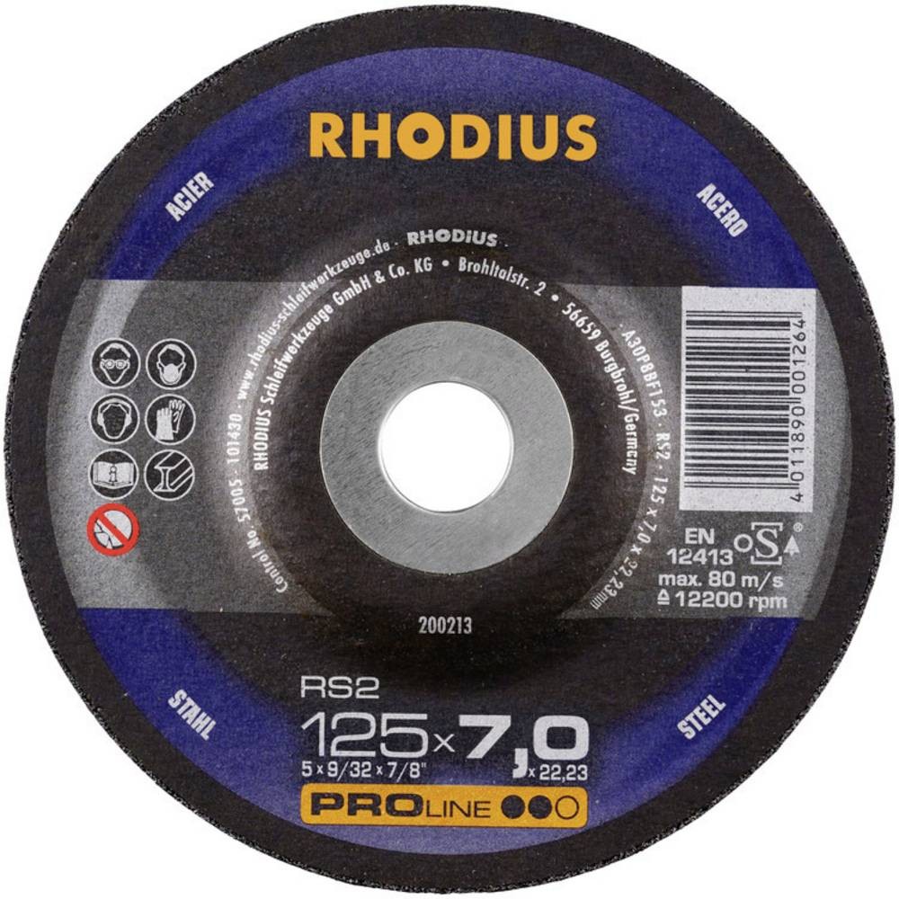 Rhodius 200184 RS2 Schruppscheibe gekröpft Durchmesser 115mm