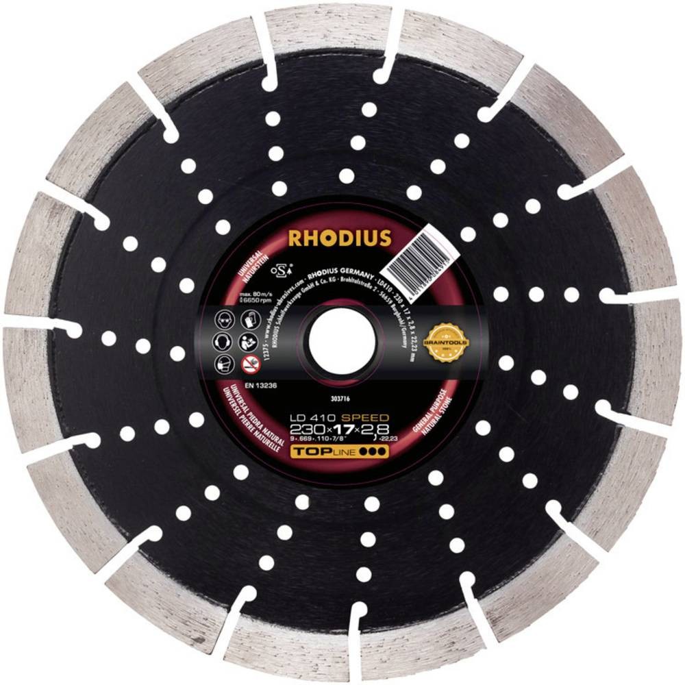 Rhodius 303712 LD410 SPEED Diamanttrennscheibe Durchmesser 115mm