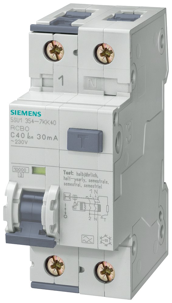 Siemens 5SU13547KK16 FI-Schutzschalter/Leitungsschutzschalter 2polig