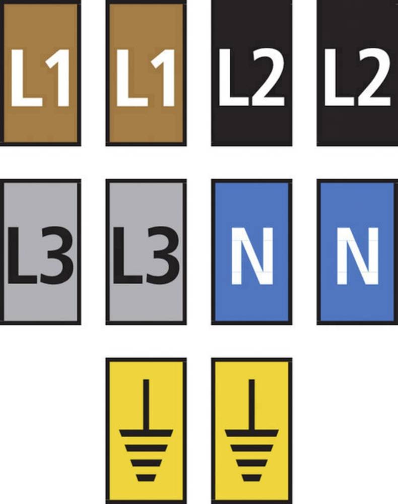HellermannTyton WIC2-L1,L2,L3,N,Earth-PA66-MIX Kennzeichnungsclip