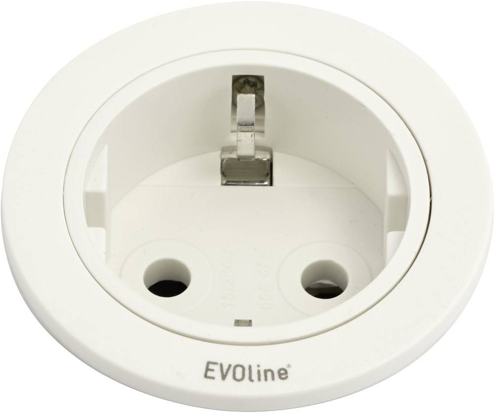 EVOline 159280004300 Einbau-presa multipla 1fach bianco 1 pezzo