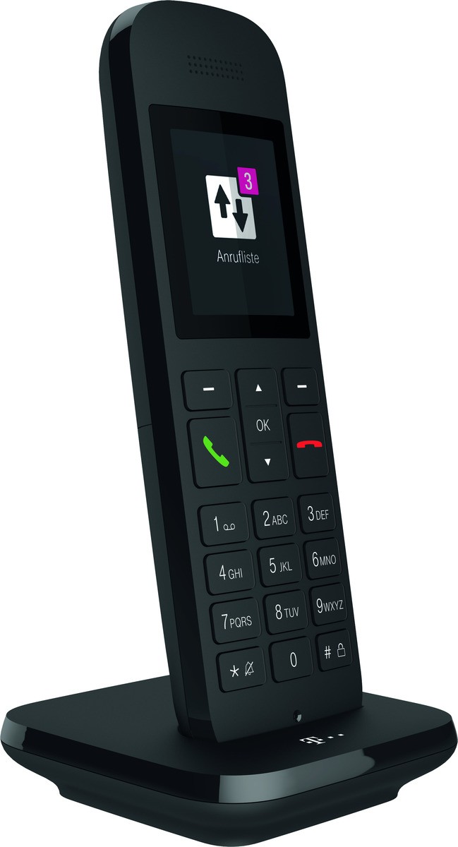Telekom Speedphone 12 schwarz Mobilteil/Ladeschale IP phone Black TFT