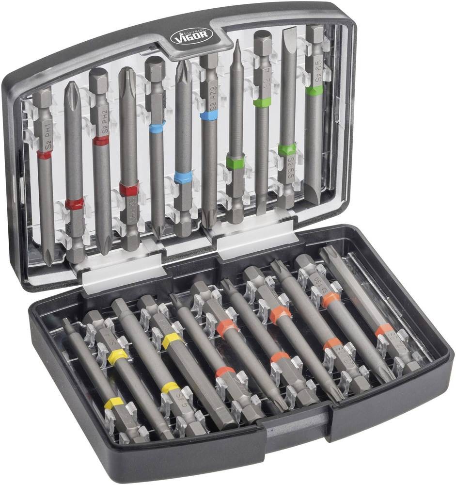 Vigor V6068 V6068 Bit-Set Innen-Sechskant, Kreuzschlitz Phillips,