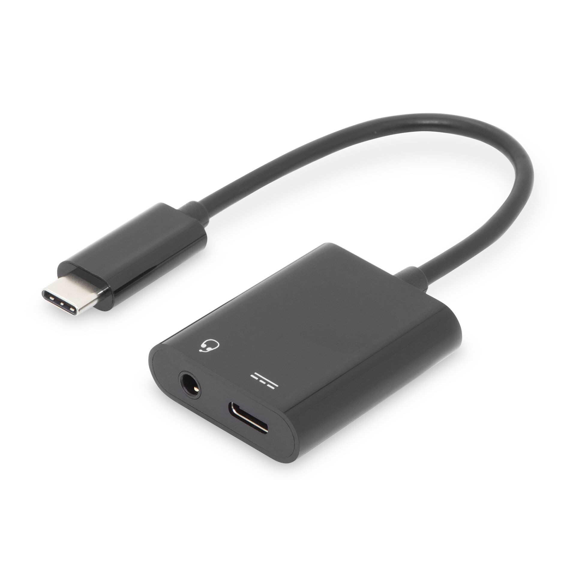 Digitus USB-C adapter / converter, USB-C to USB-C + 3.5mm jack -