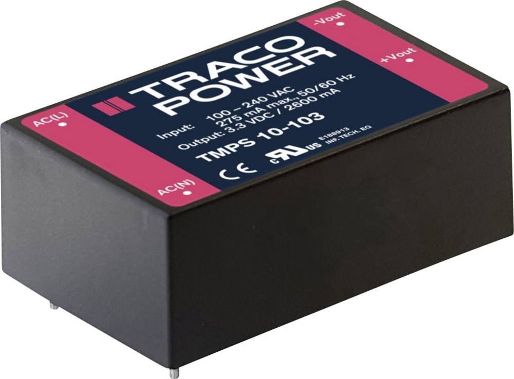 TracoPower TMPS 10-124 Schalthome charger 24 V/DC 0.41A 10W