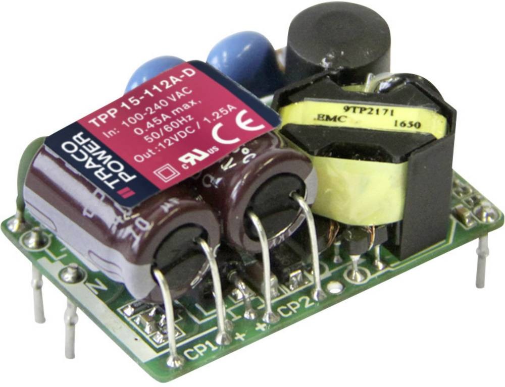 TracoPower TPP 15-112A-D SchaltChargeur 12 V/DC 1250mA 15W