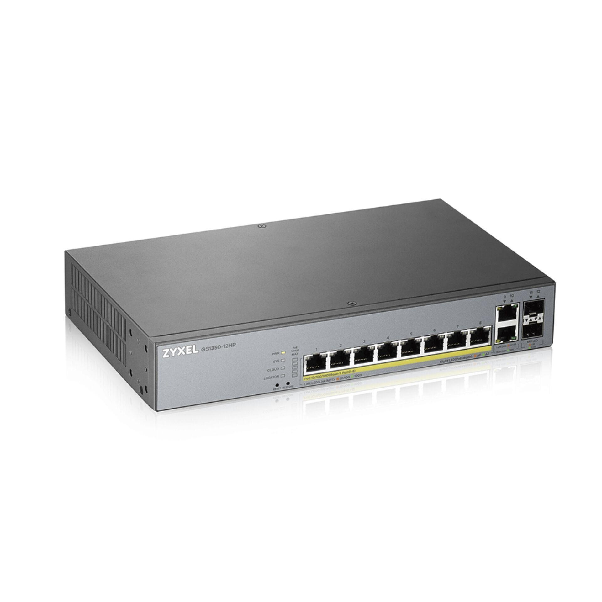 Zyxel GS1350-12HP-EU0101F network switch Managed L2 Gigabit Ethernet (